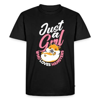 Funny Hamster Gift - Men's Premium Organic T-Shirt - black - Front - Nico (187cm)