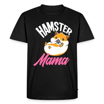 Hamster Mama Funny Hamster Gift - Men's Premium Organic T-Shirt - black - Front - Nico (187cm)