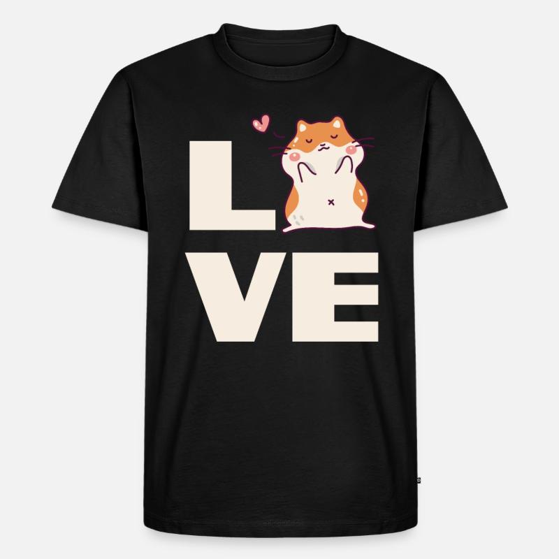 Lustiges Hamster Geschenk - Männer Premium Bio T-Shirt - Schwarz