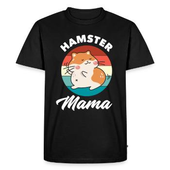 Funny Hamster Gift Hamster Mom - Men's Premium Organic T-Shirt - black - Front - Nico (187cm)