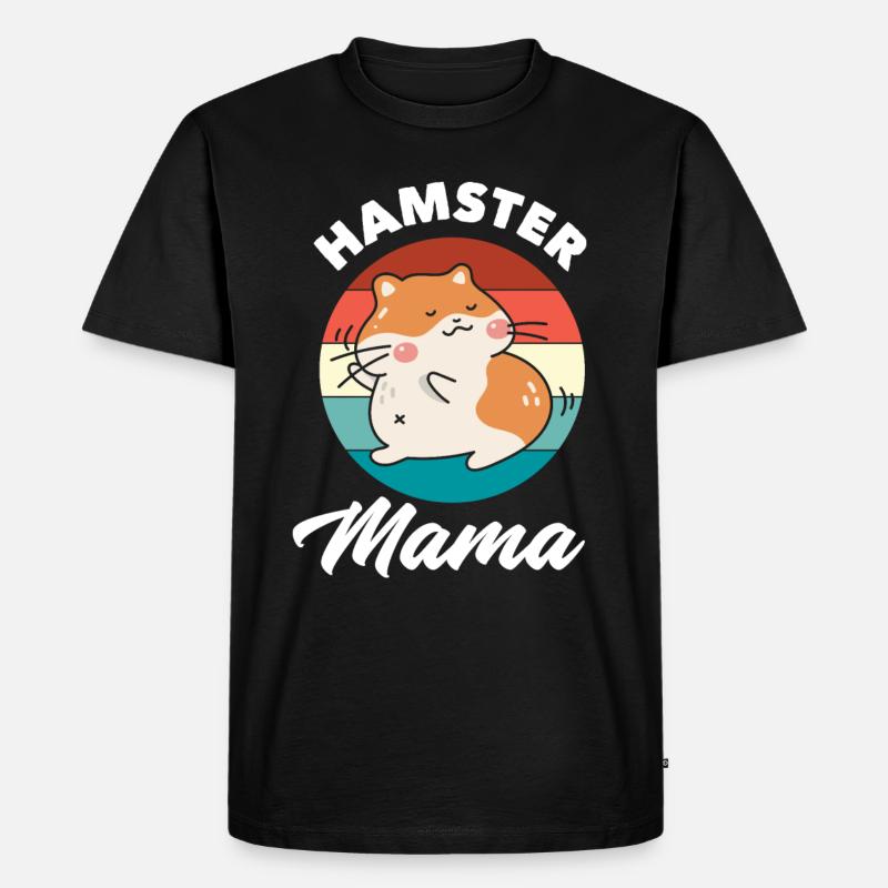Lustiges Hamster Geschenk Hamster Mama - Männer Premium Bio T-Shirt - Schwarz