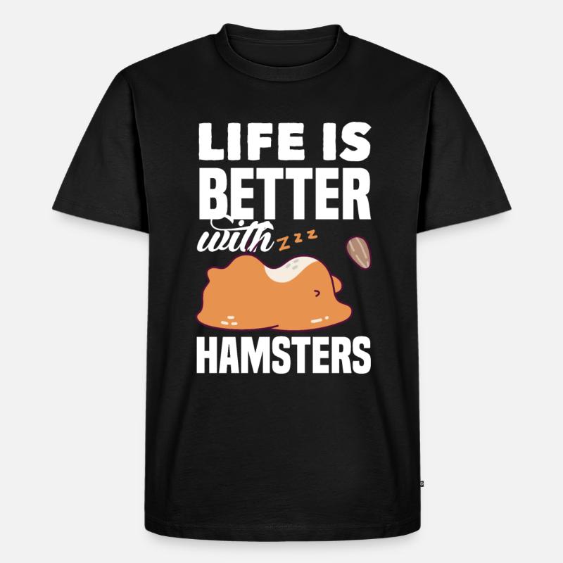 Lustiges Hamster Geschenk - Männer Premium Bio T-Shirt - Schwarz