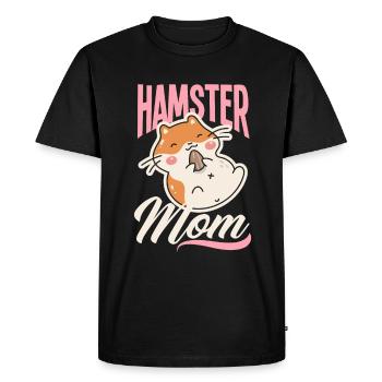 Funny Hamster Gift Hamster Mom - Men's Premium Organic T-Shirt - black - Front - Nico (187cm)