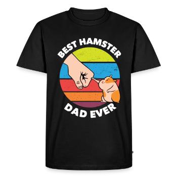 Funny Hamster Gift Hamster Dad - Men's Premium Organic T-Shirt - black - Front - Nico (187cm)