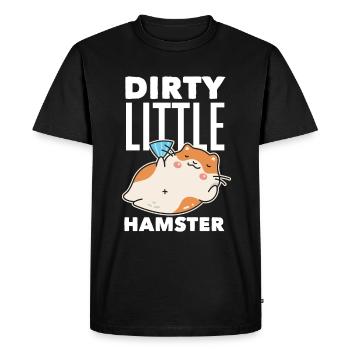 Funny Hamster Gift - Men's Premium Organic T-Shirt - black - Front - Nico (187cm)