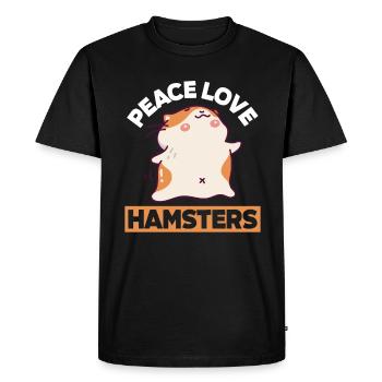 Funny Hamster Gift - Men's Premium Organic T-Shirt - black - Front - Nico (187cm)