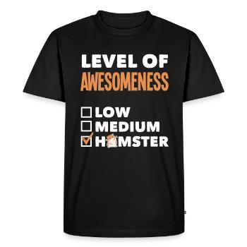 Funny Hamster Gift - Men's Premium Organic T-Shirt - black - Front - Nico (187cm)