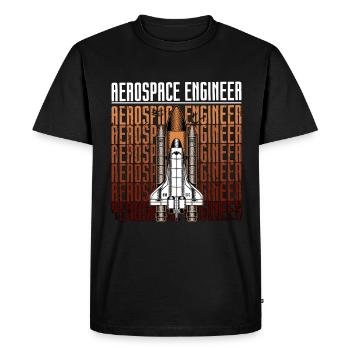 Ingénieur aérospatial Rocket Science Space Retro - T-shirt Premium bio Homme - noir - Devant - Nico (187cm)