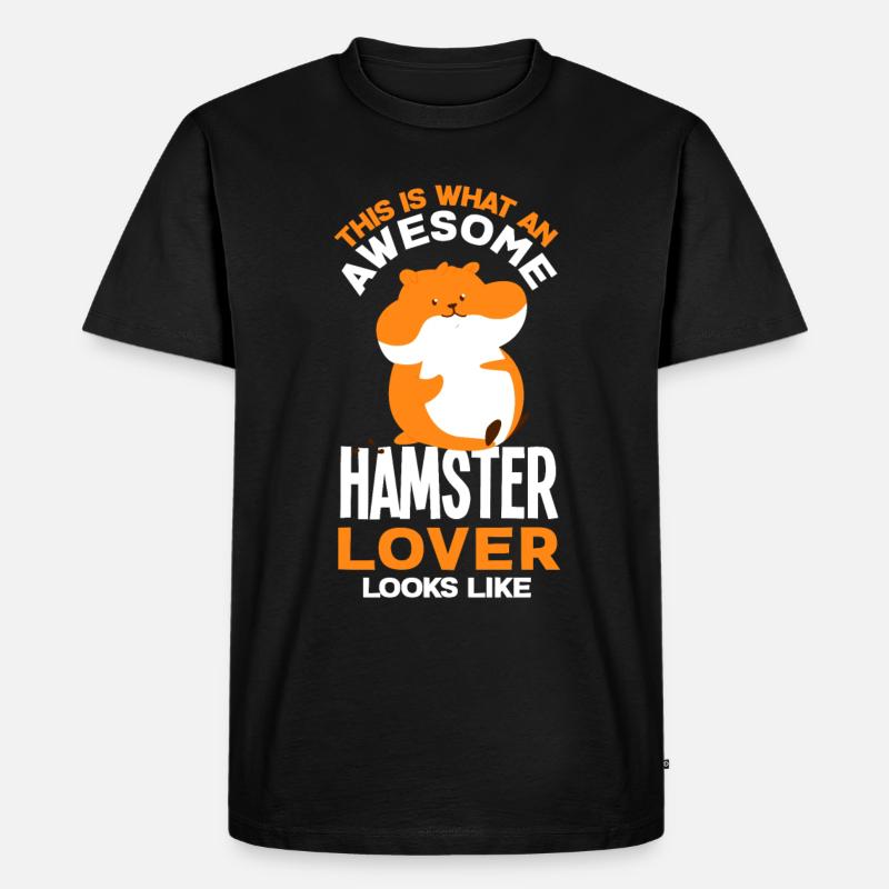 Lustiges Hamster Geschenk - Männer Premium Bio T-Shirt - Schwarz