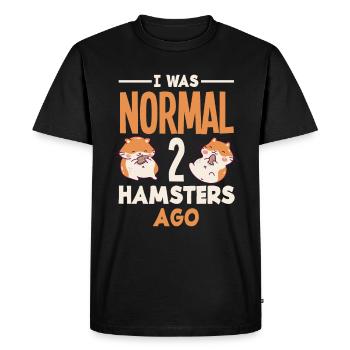 Funny Hamster Gift - Men's Premium Organic T-Shirt - black - Front - Nico (187cm)