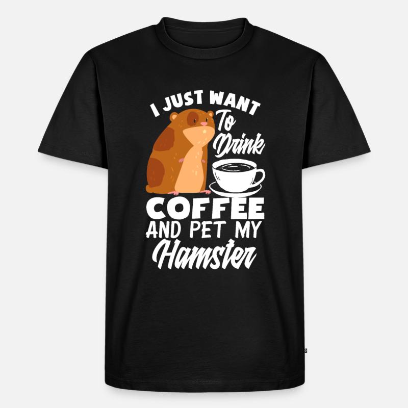 Lustiges Hamster Geschenk - Männer Premium Bio T-Shirt - Schwarz