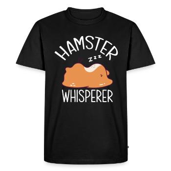 Funny Hamster Gift - Men's Premium Organic T-Shirt - black - Front - Nico (187cm)