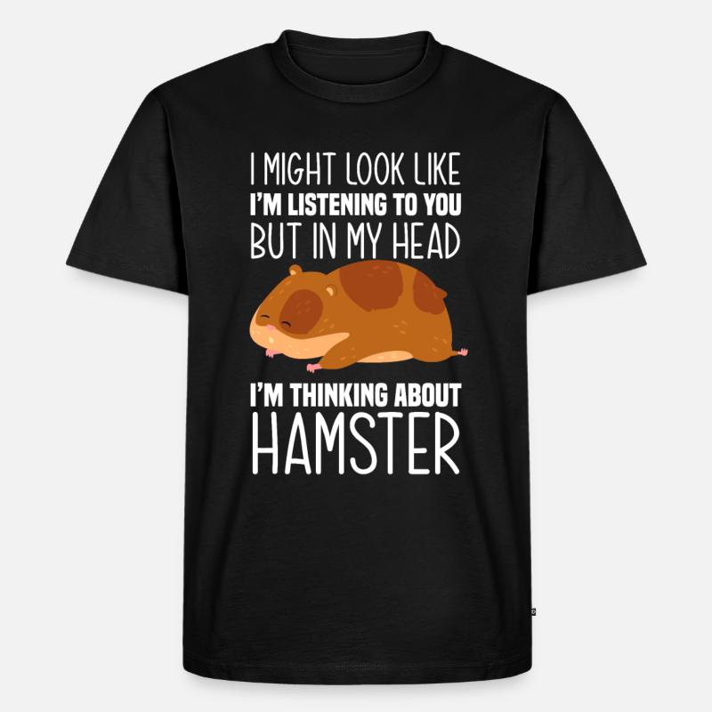 Lustiges Hamster Geschenk - Männer Premium Bio T-Shirt - Schwarz
