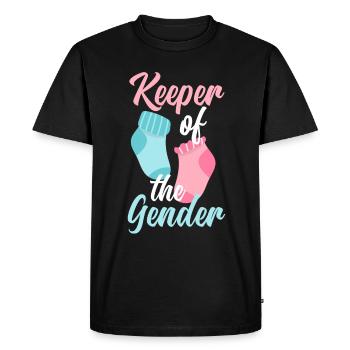Gardien du Gender Gender Reveal Party - T-shirt Premium bio Homme - noir - Devant - Nico (187cm)