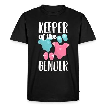 Gardien du Gender Gender Reveal Party - T-shirt Premium bio Homme - noir - Devant - Nico (187cm)