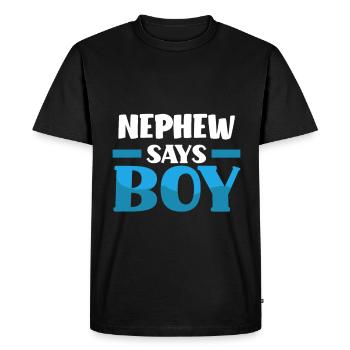 Team Boy Team Young Nephew Genre Reveal Party - T-shirt Premium bio Homme - noir - Devant - Nico (187cm)
