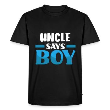 Team Boy Team Young Uncles Gender Reveal Party - T-shirt Premium bio Homme - noir - Devant - Nico (187cm)