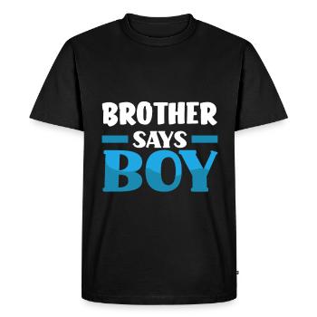 Team Boy Team Young Brother Genre Reveal Party - T-shirt Premium bio Homme - noir - Devant - Nico (187cm)