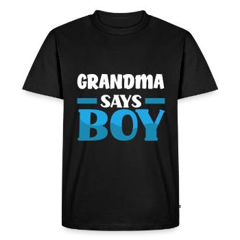 Team Boy Team Young Grandma Gender Reveal Party - T-shirt Premium bio Homme - noir - Devant - Nico (187cm)
