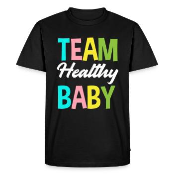Équipe Healthy Baby Gender Reveal Party - T-shirt Premium bio Homme - noir - Devant - Nico (187cm)