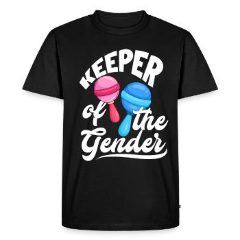Gardien du Gender Gender Reveal Party - T-shirt Premium bio Homme - noir - Devant - Nico (187cm)