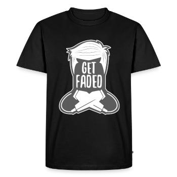 Obtenez Faded Baber - T-shirt Premium bio Homme - noir - Devant - Nico (187cm)