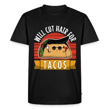 Coupera les cheveux pour les tacos - T-shirt Premium bio Homme - noir - Devant - Nico (187cm)