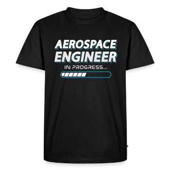 Aerospace Engineer In Progress Engineering Space - Men's Premium Organic T-Shirt - black - Front - Nico (187cm)