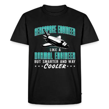 Aerospace Engineer Like A Normal Engineering Space - Men's Premium Organic T-Shirt - black - Front - Nico (187cm)