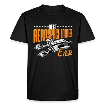 Best Aerospace Engineer Ever Engineering Space - Men's Premium Organic T-Shirt - black - Front - Nico (187cm)