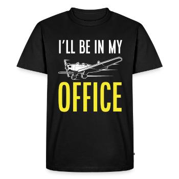Airplane Aviation Pilot Funny Pilot Gift - Men's Premium Organic T-Shirt - black - Front - Nico (187cm)