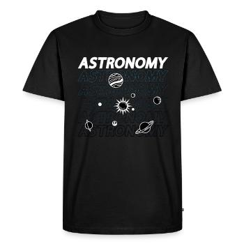 Amateurs d’astronomie Space Stars Universe Science - T-shirt Premium bio Homme - noir - Devant - Nico (187cm)