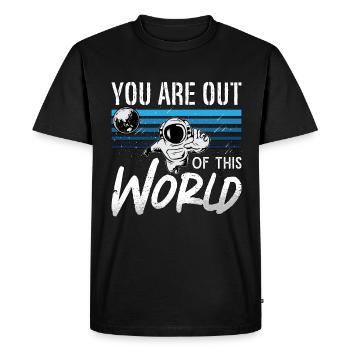 Astronomy You Are Out Of This World Space Stars - Men's Premium Organic T-Shirt - black - Front - Nico (187cm)