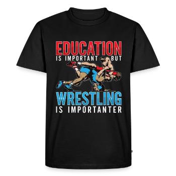 Catch Wrestling Education est un lutteur important - T-shirt Premium bio Homme - noir - Devant - Nico (187cm)