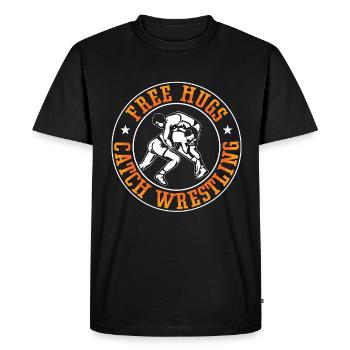 Catch Wrestling Free Hugs Fight Grappling Lutteur - T-shirt Premium bio Homme - noir - Devant - Nico (187cm)
