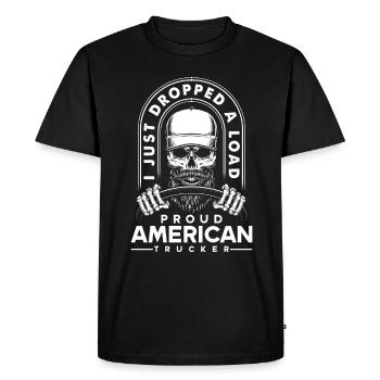 Truck Driver Trucker Truck Driver Driver - Men's Premium Organic T-Shirt - black - Front - Nico (187cm)