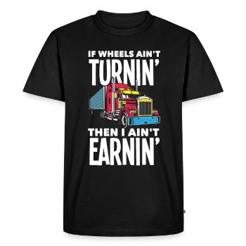 Truck Driver Trucker Truck Driver Driver - Men's Premium Organic T-Shirt - black - Front - Nico (187cm)
