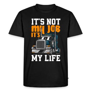 Truck Driver Trucker Truck Driver Driver - Men's Premium Organic T-Shirt - black - Front - Nico (187cm)