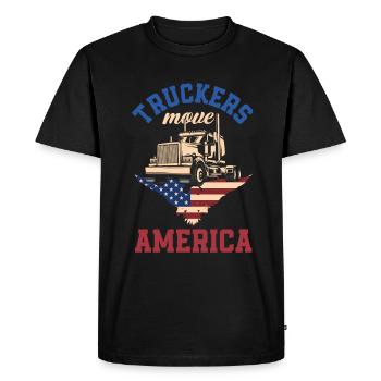 Truck Driver Trucker Truck Driver Driver - Men's Premium Organic T-Shirt - black - Front - Nico (187cm)