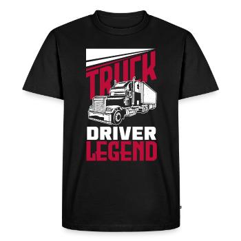 Truck Driver Trucker Truck Driver Driver - Men's Premium Organic T-Shirt - black - Front - Nico (187cm)