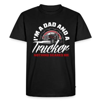 Truck Driver Trucker Truck Driver Driver - Men's Premium Organic T-Shirt - black - Front - Nico (187cm)