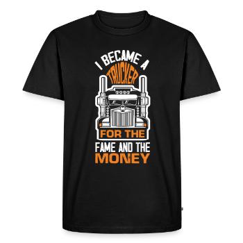 Truck Driver Trucker Truck Driver Driver - Men's Premium Organic T-Shirt - black - Front - Nico (187cm)