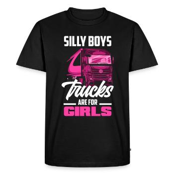Truck Driver Trucker Truck Driver Driver - Men's Premium Organic T-Shirt - black - Front - Nico (187cm)