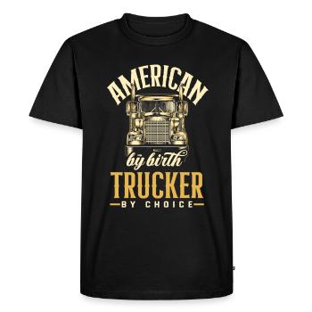 Truck Driver Trucker Truck Driver Driver - Men's Premium Organic T-Shirt - black - Front - Nico (187cm)