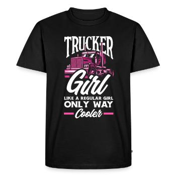 Truck Driver Trucker Truck Driver Driver - Men's Premium Organic T-Shirt - black - Front - Nico (187cm)