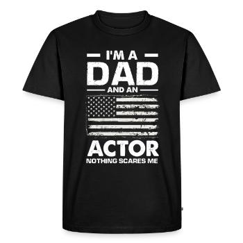 Drôle d’acteur Actrice Cadeau - T-shirt Premium bio Homme - noir - Devant - Nico (187cm)