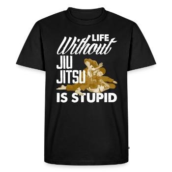 Jiu Jitsu Jiu Jitsu Jiu Jitsu - Men's Premium Organic T-Shirt - black - Front - Nico (187cm)