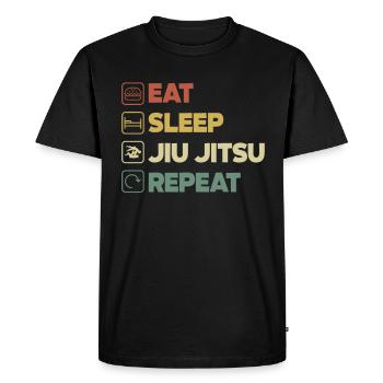 Jiu Jitsu Jiu Jitsu Jiu Jitsu - Men's Premium Organic T-Shirt - black - Front - Nico (187cm)