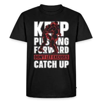 Catch Wrestling Continuez à pousser vers l’avant Lutteur - T-shirt Premium bio Homme - noir - Devant - Nico (187cm)