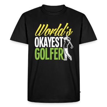 Fun Golf Golf Golfer Gift - Men's Premium Organic T-Shirt - black - Front - Nico (187cm)